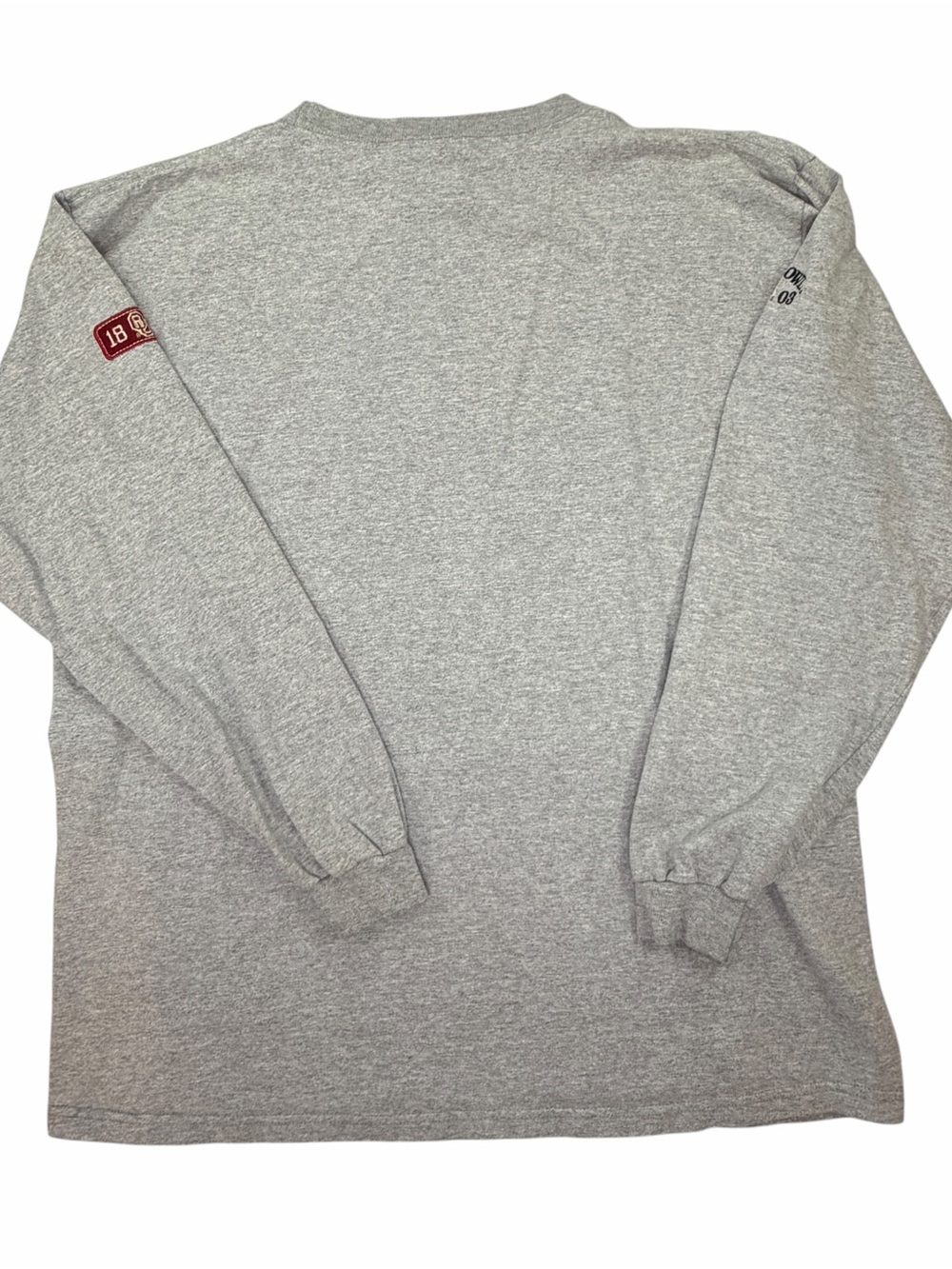 Vintage Oklahoma Gray Long Sleeve Crewneck Shirt - Picture 6 of 6